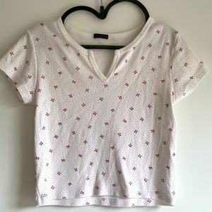 Brandy Melville Ashley floral like new crop top